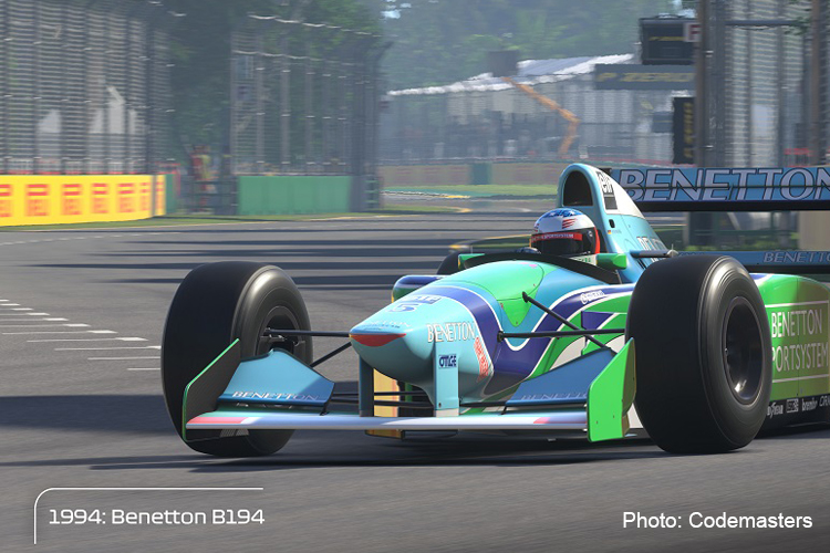The Benetton B194 will make it's Codemasters debut on F1 2020.